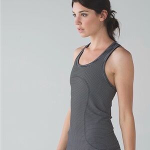 Lululemon Athletica Swiftly Tech Racerback - Hyper Stripe Black - 6
